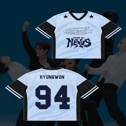 Electrifying MONSTA X Nexus Tour Mixed Mesh Jersey Kpop Gift for Fans