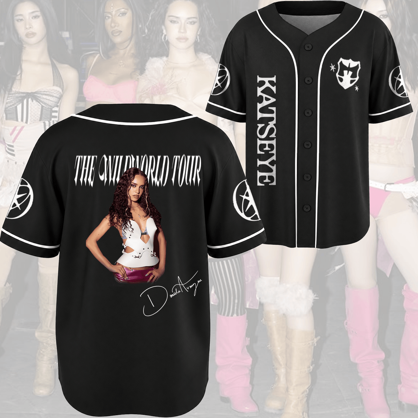 Shockwave The WILDWORLD Tour  Katseye Signature Baseball Jersey Gift For Fans