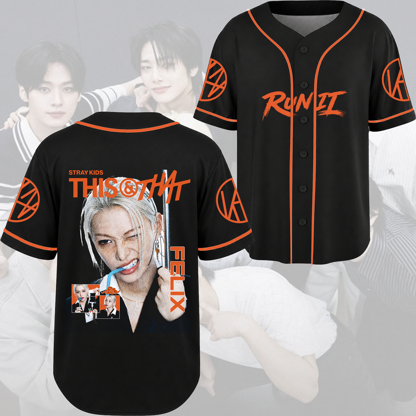 Stray Kids Visual Baseball Jersey Modern Hip Hop K-Pop Streetwear Fan Gifts