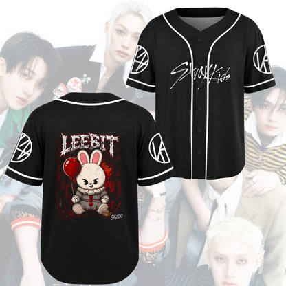 Chilling Stray Kids Halloween Baseball Jersey SKZOO Kpop Gift for Fans