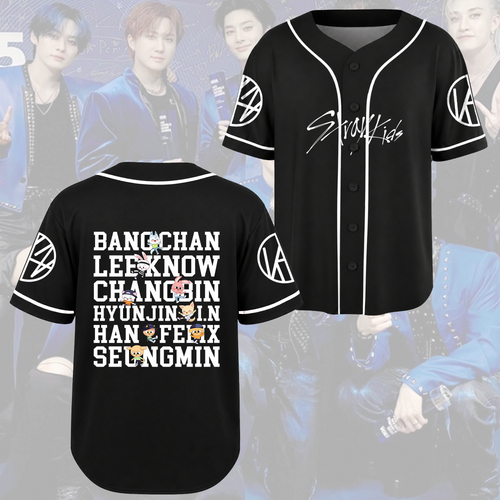 Stray Kids All Members Names Baseball Jersey Kpop Gift for STAY