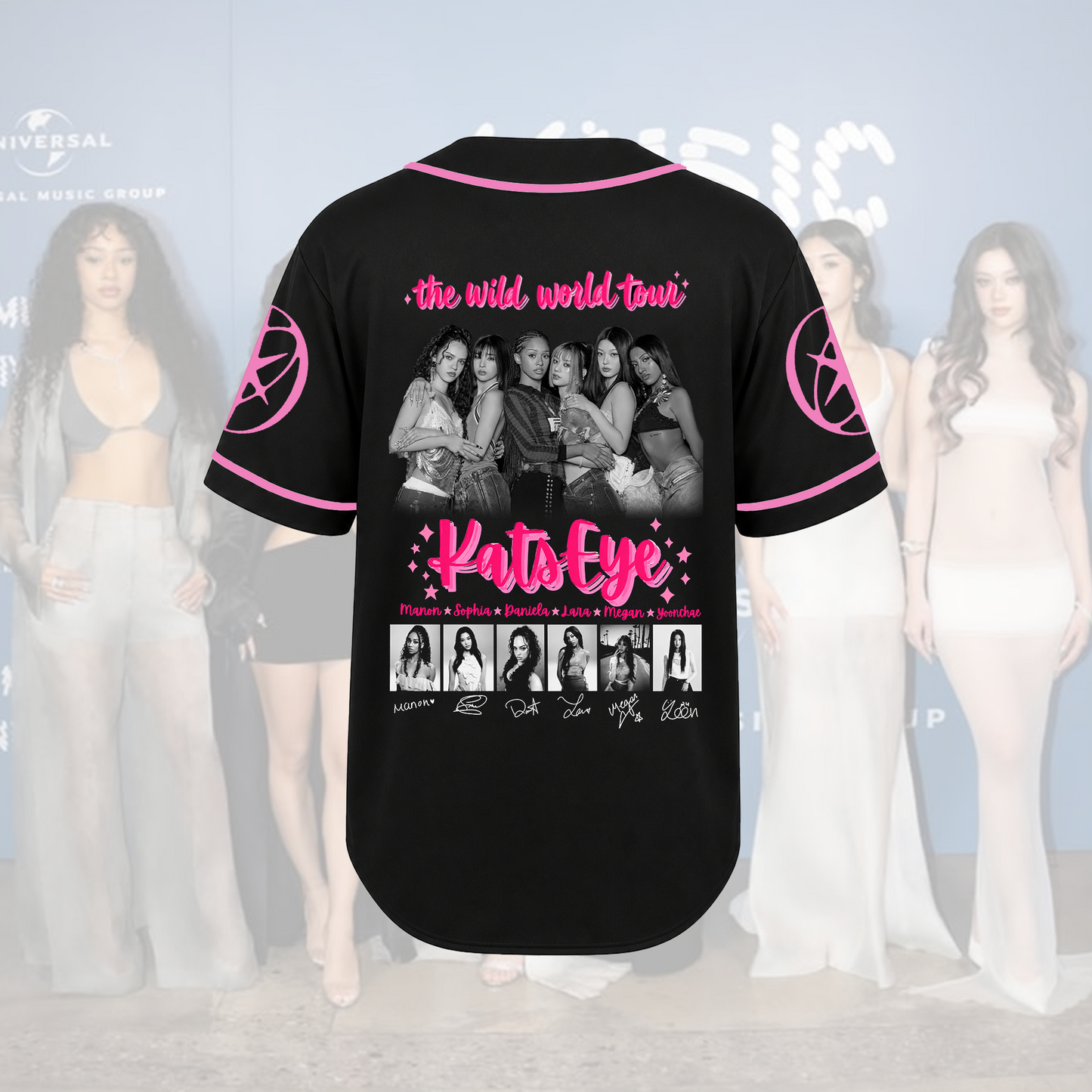KATSEYE The Wild World Tour Baseball Jersey Signatures Concert Outfit Gift For Fans