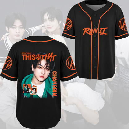 Stray Kids Visual Baseball Jersey Modern Hip Hop K-Pop Streetwear Fan Gifts