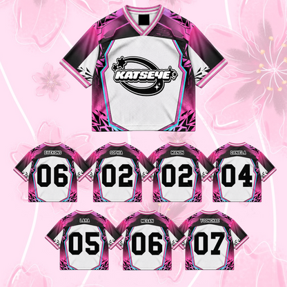 KATSEYE Wild Tour Sporty Purple Mixed Mesh Jersey für EYEKONS