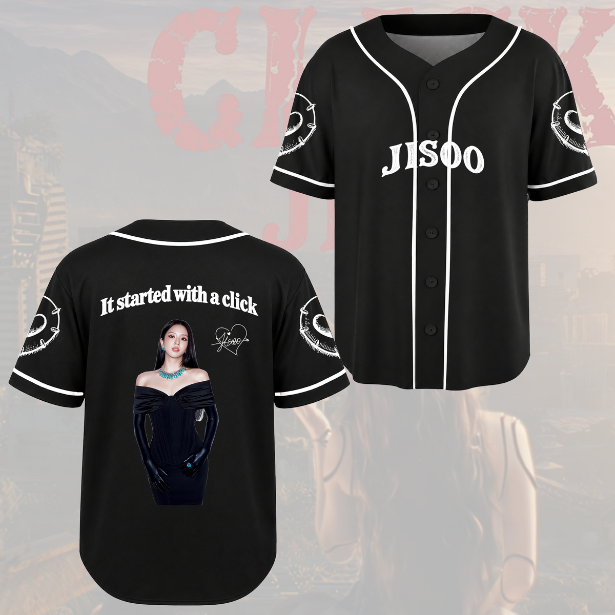 Jisoo It Started With A Click Baseball Jersey Gift For Fans