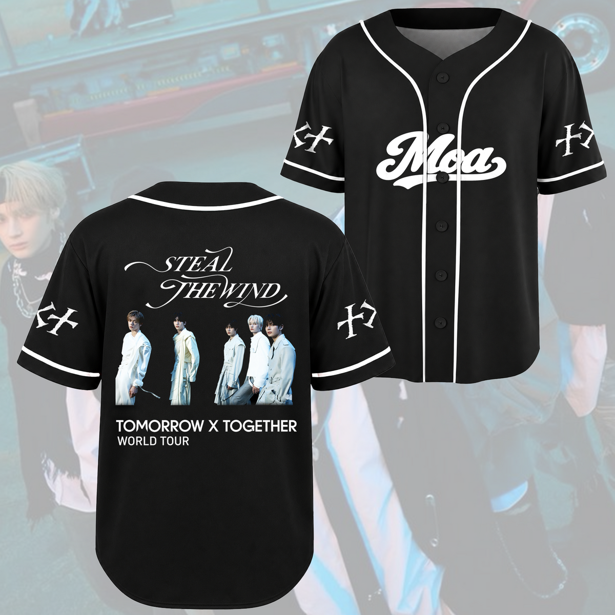TXT Steal The Wind World  Tour Retro Baseball Jersey Gifts For Fans