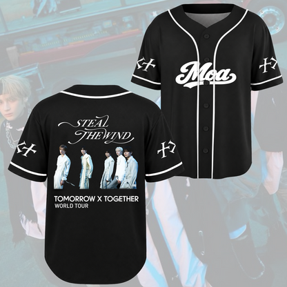 TXT Steal The Wind World  Tour Retro Baseball Jersey Gifts For Fans