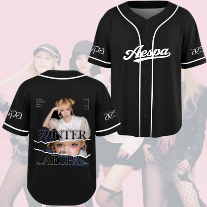 Geek Chic Aespa  Baseball Jersey Gifts For Fans