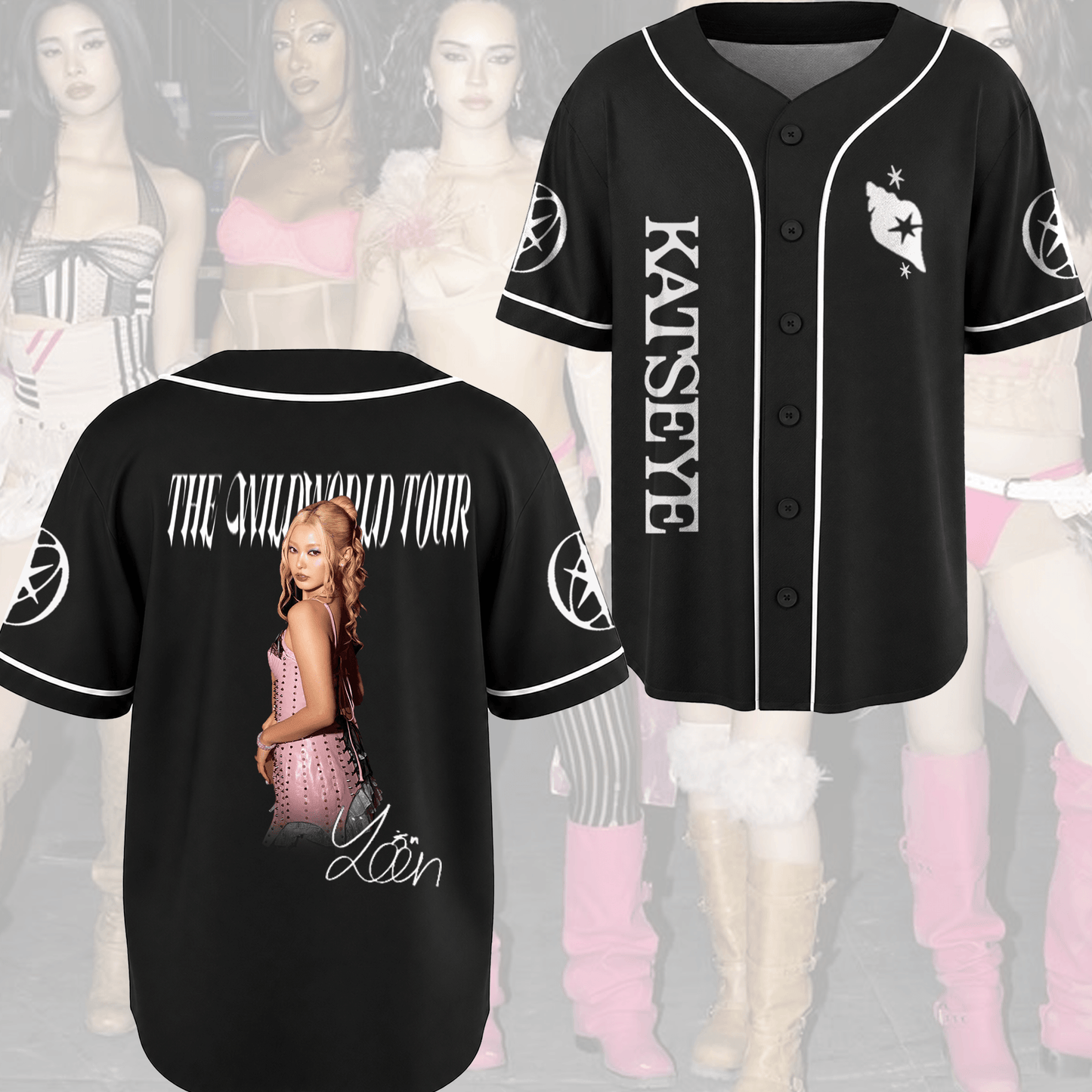 Shockwave The WILDWORLD Tour  Katseye Signature Baseball Jersey Gift For Fans
