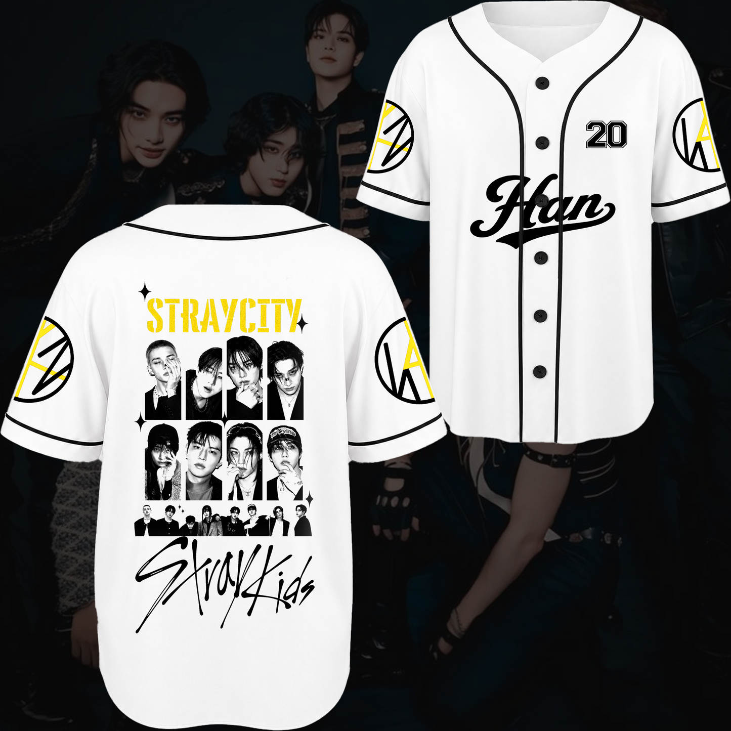 Straycity  Stray Kids Concert Baseball Jersey Gift For Fans