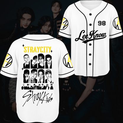 Straycity  Stray Kids Concert Baseball Jersey Gift For Fans