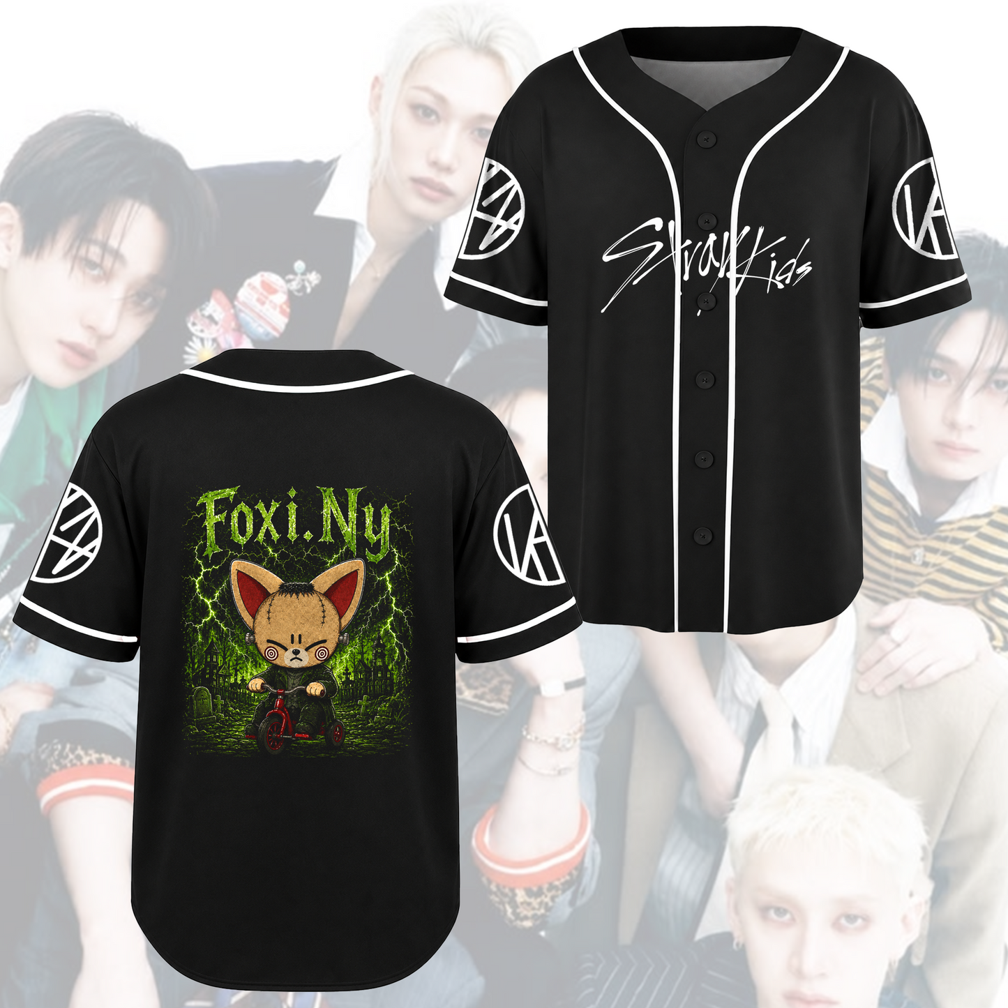 Chilling Stray Kids Halloween Baseball Jersey SKZOO Kpop Gift for Fans
