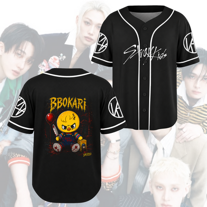 Chilling Stray Kids Halloween Baseball Jersey SKZOO Kpop Gift for Fans