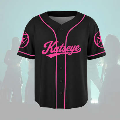 KATSEYE World Tour Black Pink Baseball Jersey Eyekons Merch Gift
