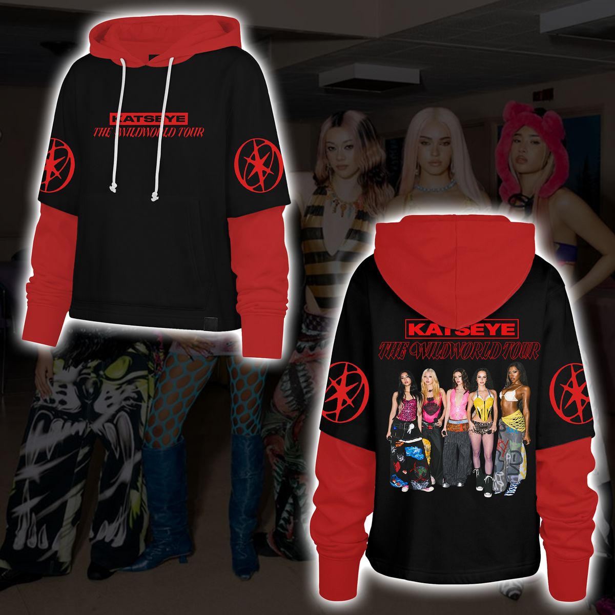 KATSEYE The Wildworld Tour Pop Punk Grunge Shortstop Hoodie Gift For Fans