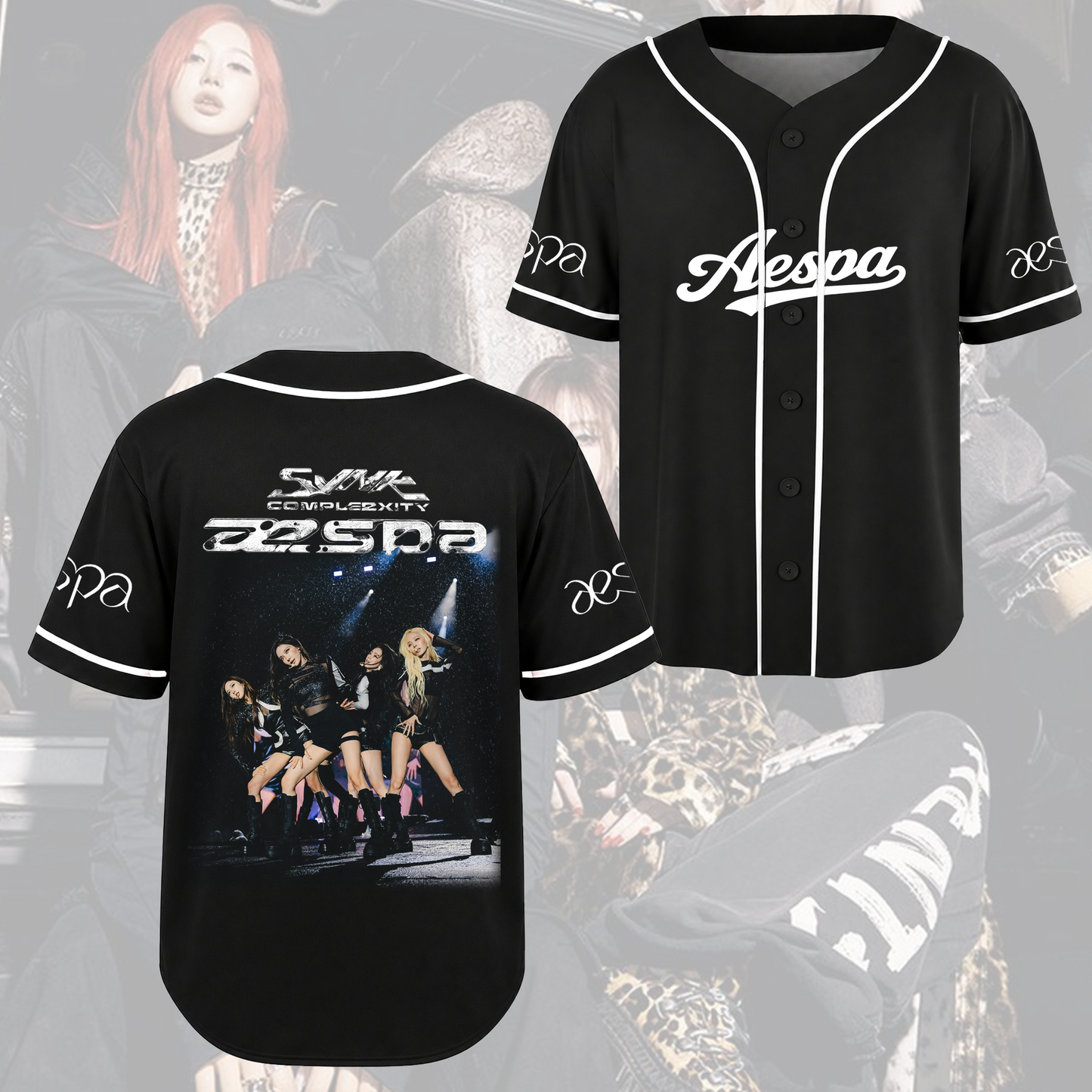 aespa SYNK Complexity Concert  Baseball Jersey Stage Fan Gifts