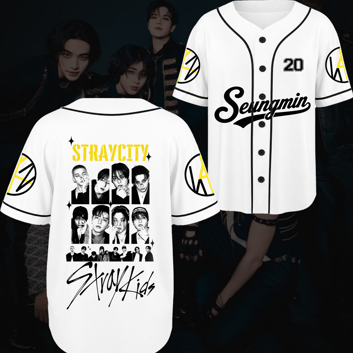 Straycity  Stray Kids Concert Baseball Jersey Gift For Fans