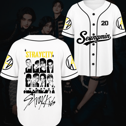 Straycity  Stray Kids Concert Baseball Jersey Gift For Fans