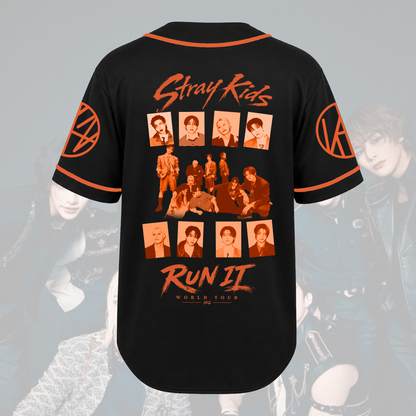Stray Kids Run ItTour Baseball Jersey High Street Fashion Gift For Fans