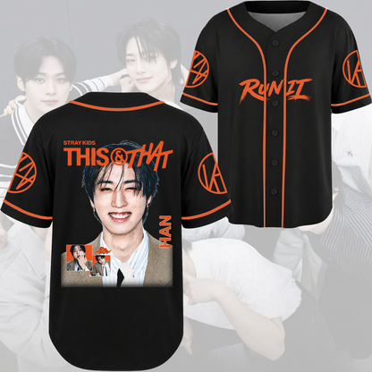 Stray Kids Visual Baseball Jersey Modern Hip Hop K-Pop Streetwear Fan Gifts