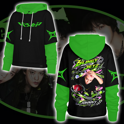 NCT 127 Blingy Jets Cyberpunk Tour Explosion Shortstop Hoodie Geschenk für Fans