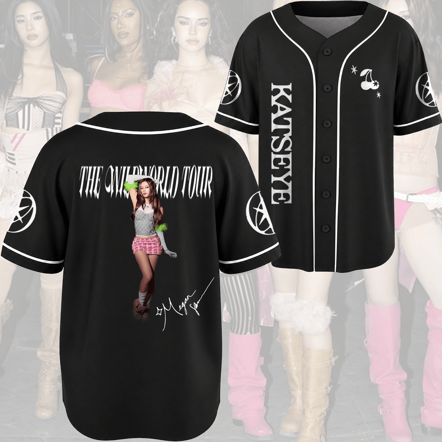 Shockwave The WILDWORLD Tour  Katseye Signature Baseball Jersey Gift For Fans