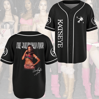 Shockwave The WILDWORLD Tour  Katseye Signature Baseball Jersey Gift For Fans