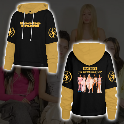 Mustard Gold Katseye Wildworld Tour Shortstop Hoodie Unique Fan Gifts