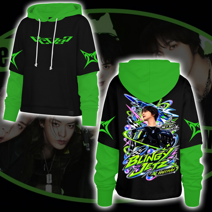 NCT 127 Blingy Jets Cyberpunk Tour Explosion Shortstop Hoodie Geschenk für Fans