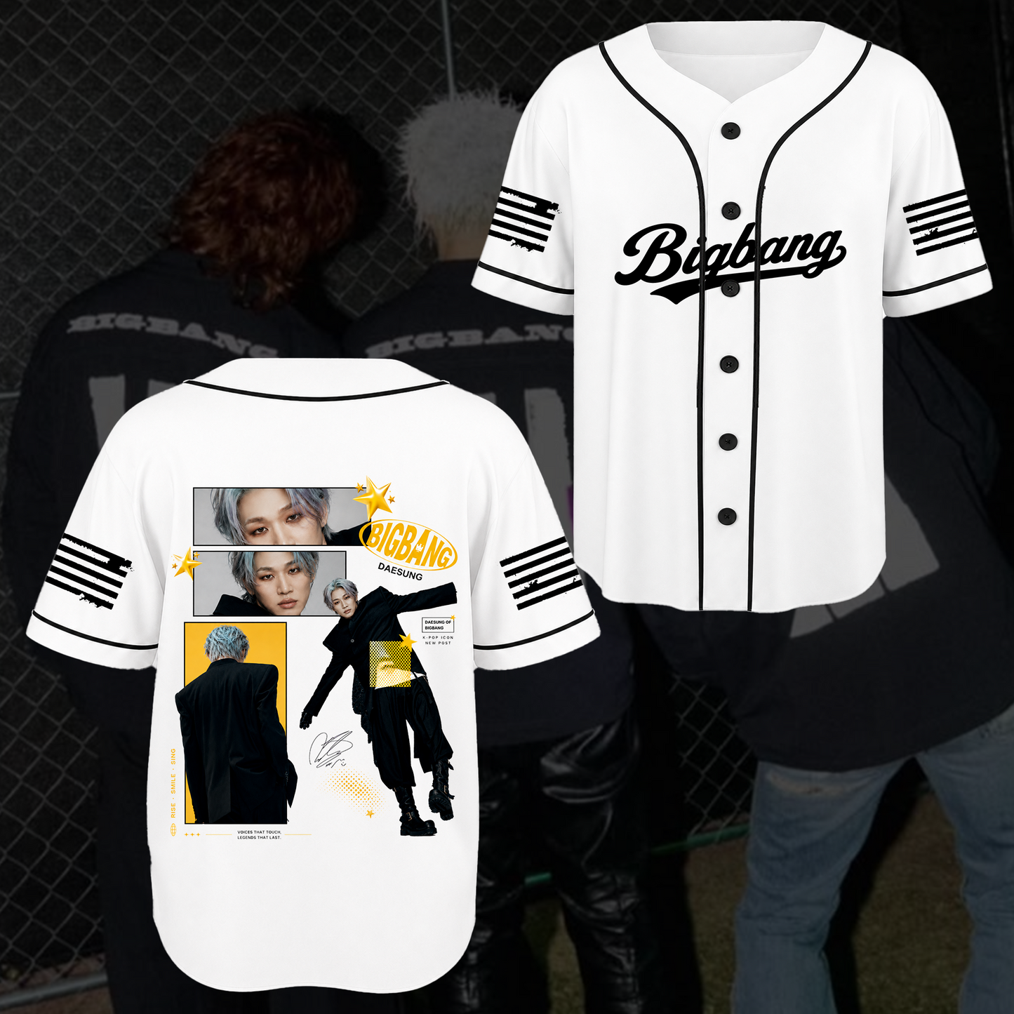 BIGBANG Cosmos Tour  White  Baseball Jersey Best Gift for VIPs