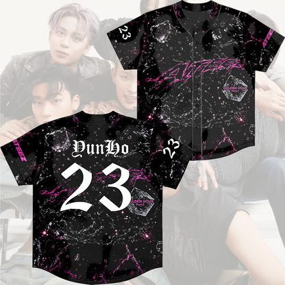 ATEEZ Golden Hour Part 5 Neon Pink Marble Baseball Jersey Gift For Atiny