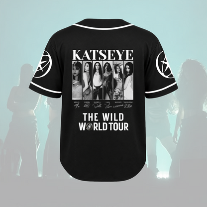 KATSEYE The Wild World Tour Baseball Jersey Eyekons Concert Shirt