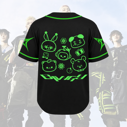 NCT 127 Blingy Album Neon Line Art Kawaii Baseballtrikot für NCTZEN