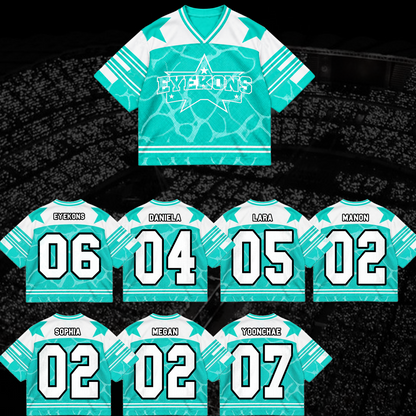 KATSEYE Wild Tour Sporty Purple Mixed Mesh Jersey für EYEKONS
