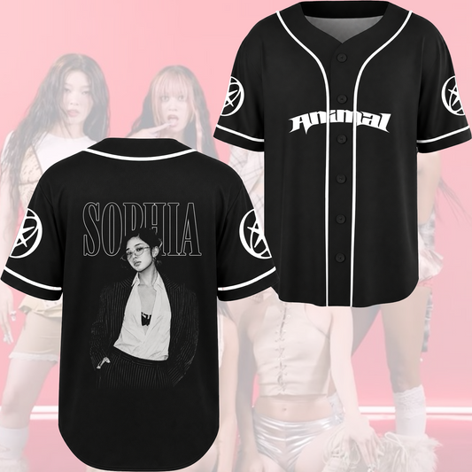 Office Siren KATSEYE Animal Baseball Jersey The Wildworld Tour Streetwear Fan Gifts