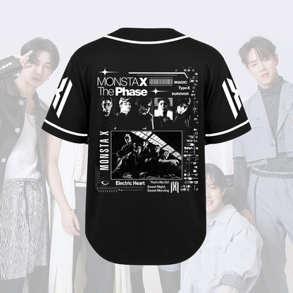 MONSTA X Monbebe The Phase Tour  Grunge Baseball Jersey Gift For Fans