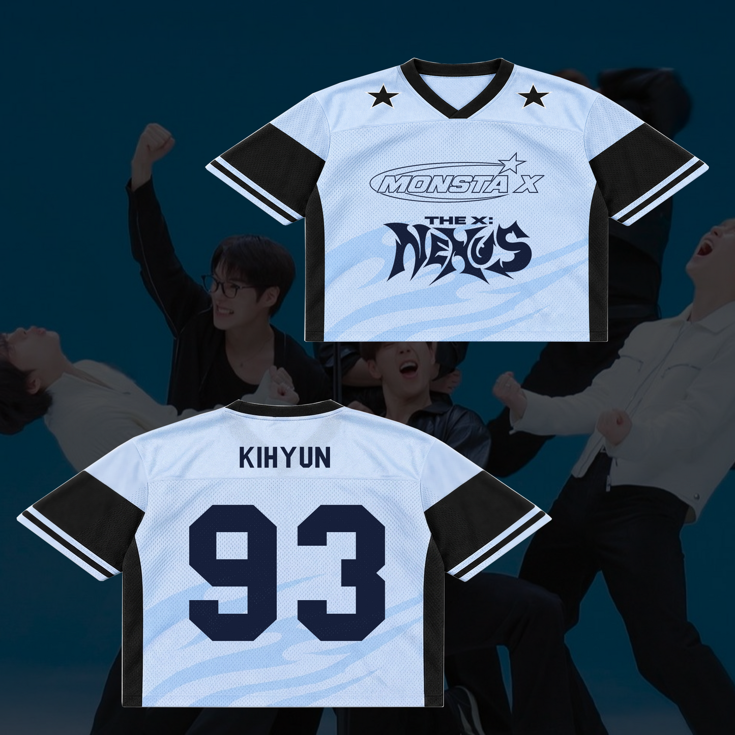 Electrifying MONSTA X Nexus Tour Mixed Mesh Jersey Kpop Gift for Fans