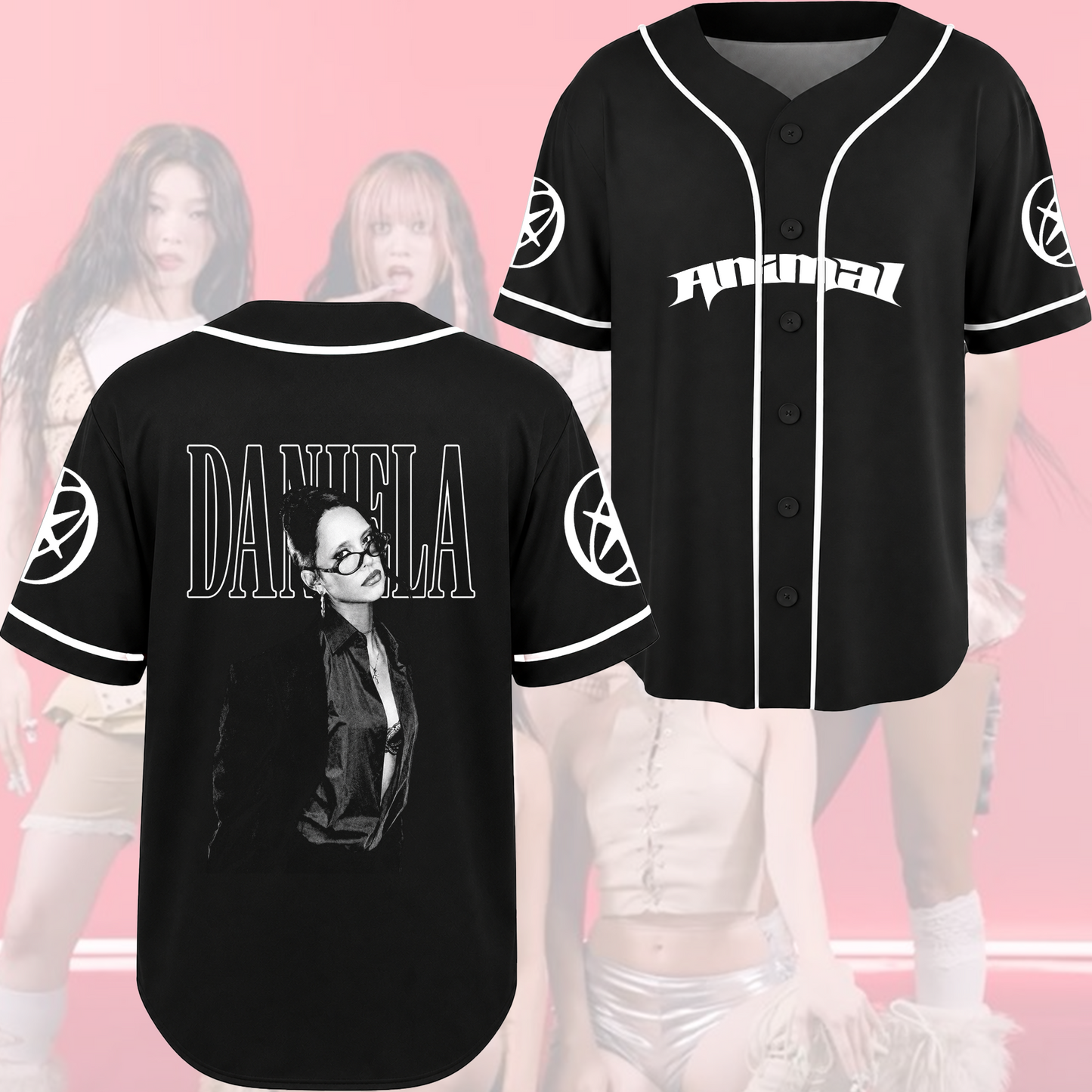 Office Siren KATSEYE Animal Baseball Jersey The Wildworld Tour Streetwear Fan Gifts