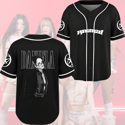 Office Siren KATSEYE Animal Baseball Jersey The Wildworld Tour Streetwear Fan Gifts