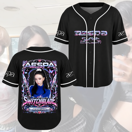 Solo Portrait aespa SYNK Complexity Tour Baseball Jersey Switchblade Fan Edition