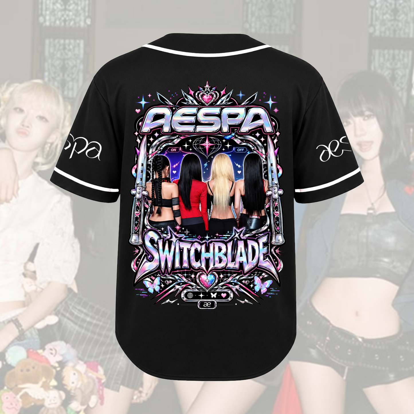 Cyberpunk aespa Switchblade Baseball Jersey SYNK Complexity Fan MY Gifts