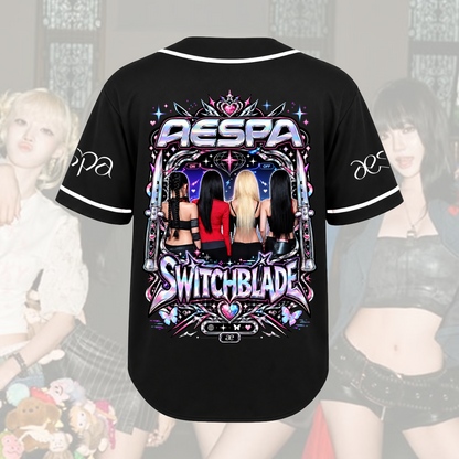 Cyberpunk aespa Switchblade Baseball Jersey SYNK Complexity Fan MY Gifts
