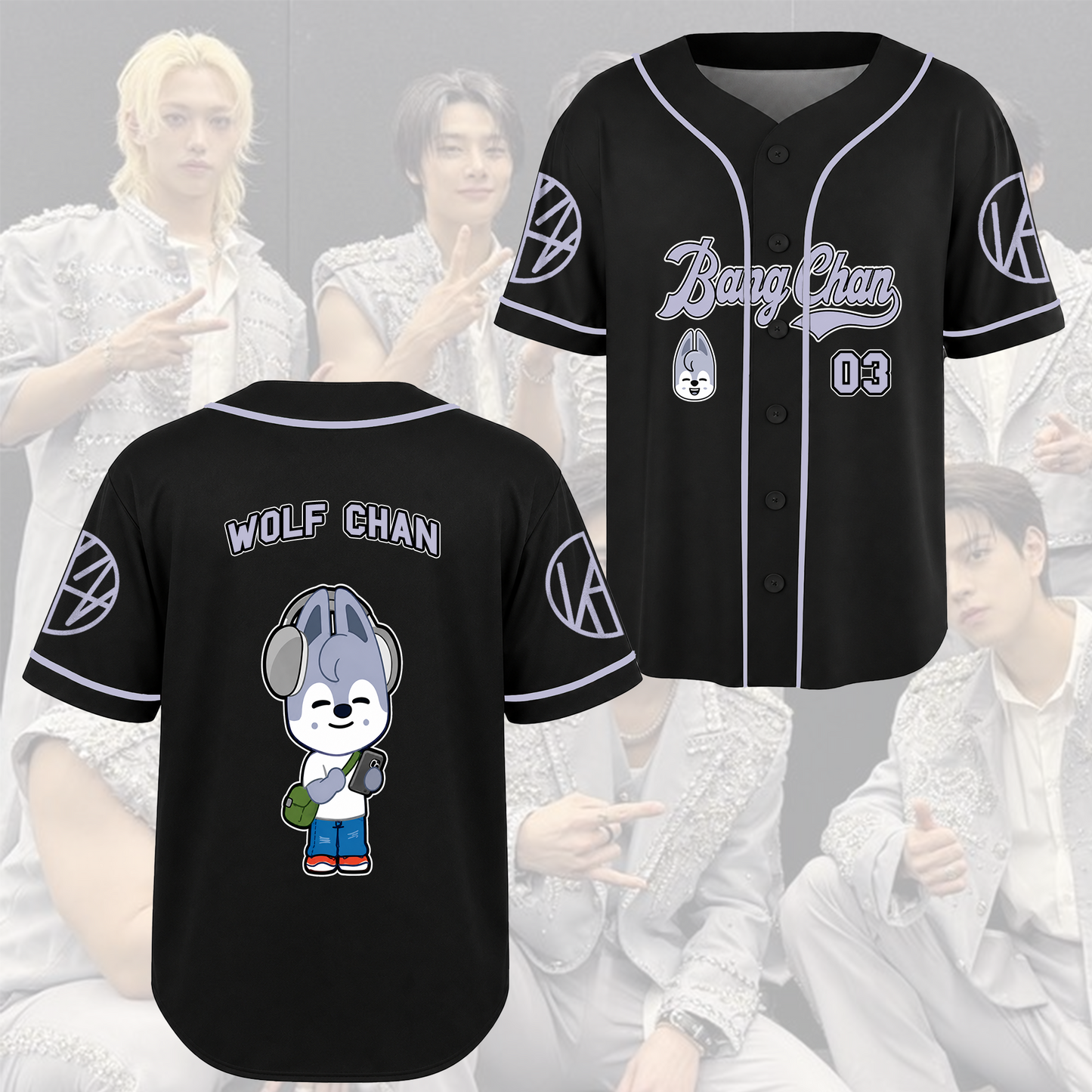 Stray Kids Run It Tour Baseball Jersey Skzoo Concert Gift for STAY