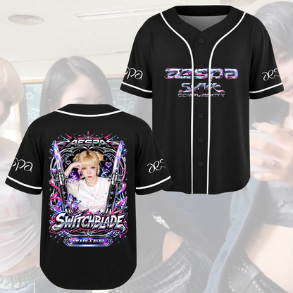 Solo Portrait aespa SYNK Complexity Tour Baseball Jersey Switchblade Fan Edition