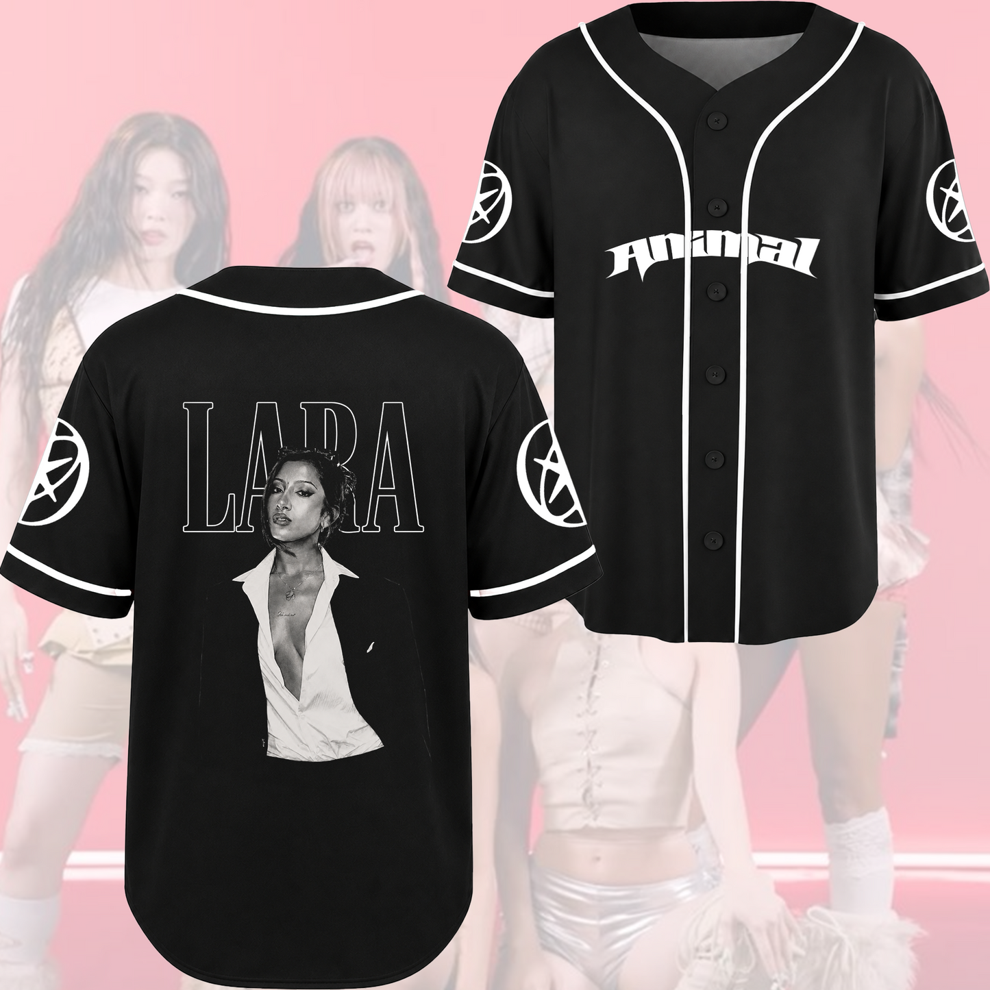 Office Siren KATSEYE Animal Baseball Jersey The Wildworld Tour Streetwear Fan Gifts