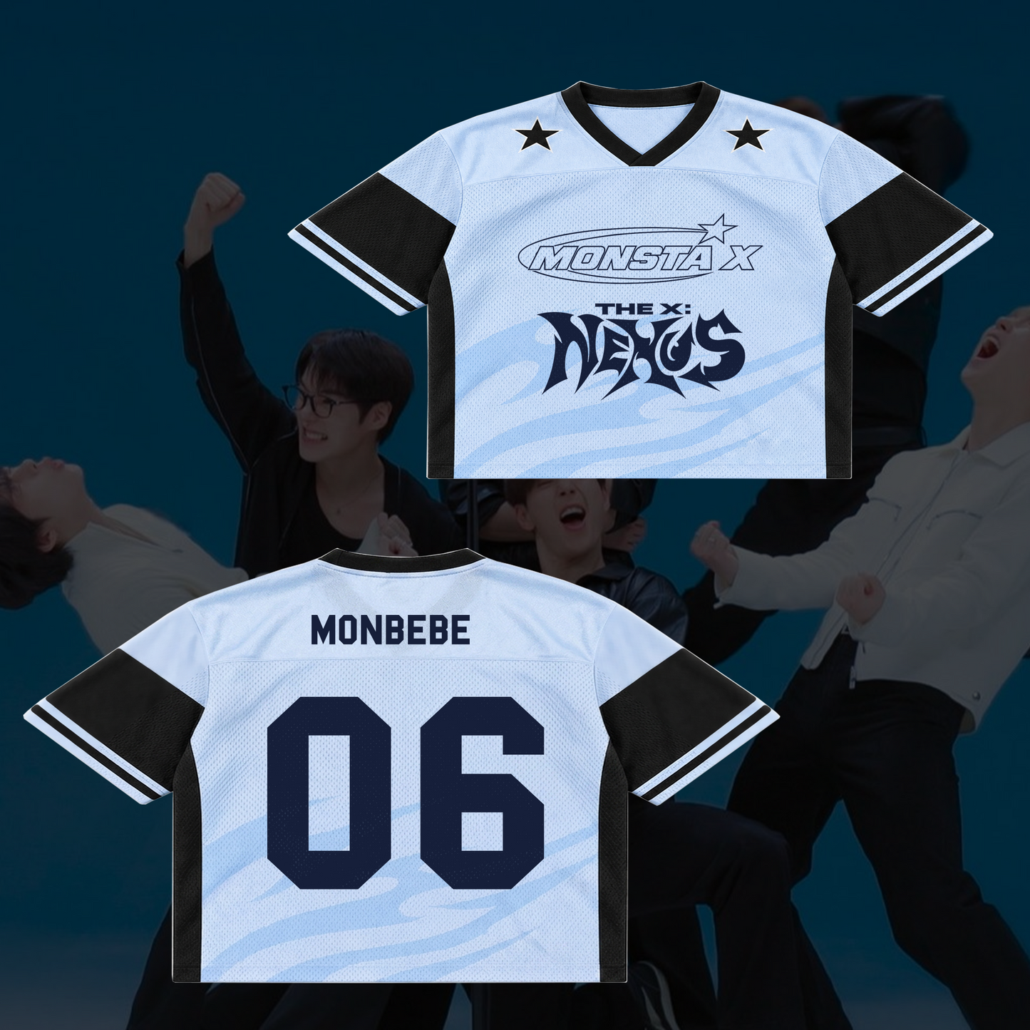 Electrifying MONSTA X Nexus Tour Mixed Mesh Jersey Kpop Gift for Fans