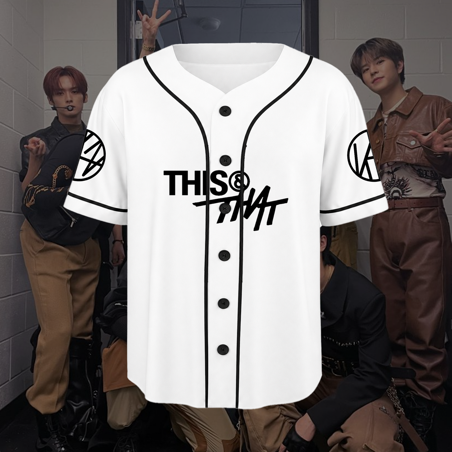 Stray Kids Run It Tour SKZOO Baseball Jersey Kpop Concert Shirt
