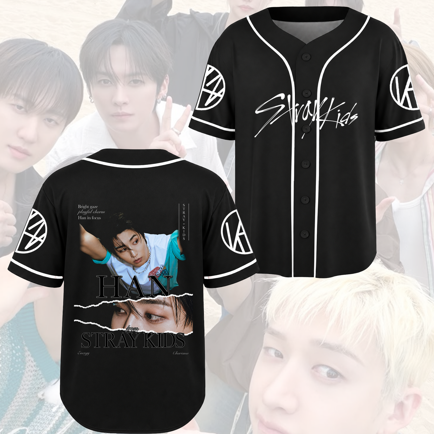 Stylish Stray Kids Spotlight Baseball Jersey Concert Gift For Fans