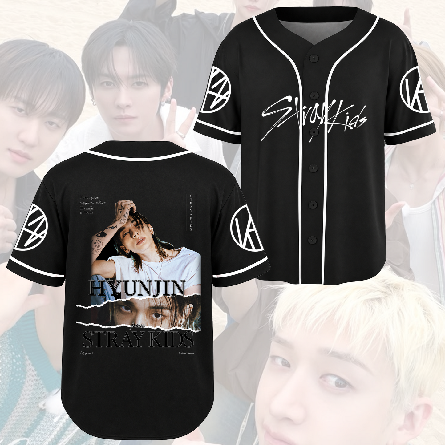 Stylish Stray Kids Spotlight Baseball Jersey Concert Gift For Fans