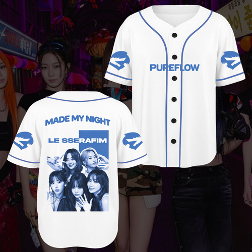 Retro LE SSERAFIM Pureflow Concert Jersey  Gift for Fearnot Fans